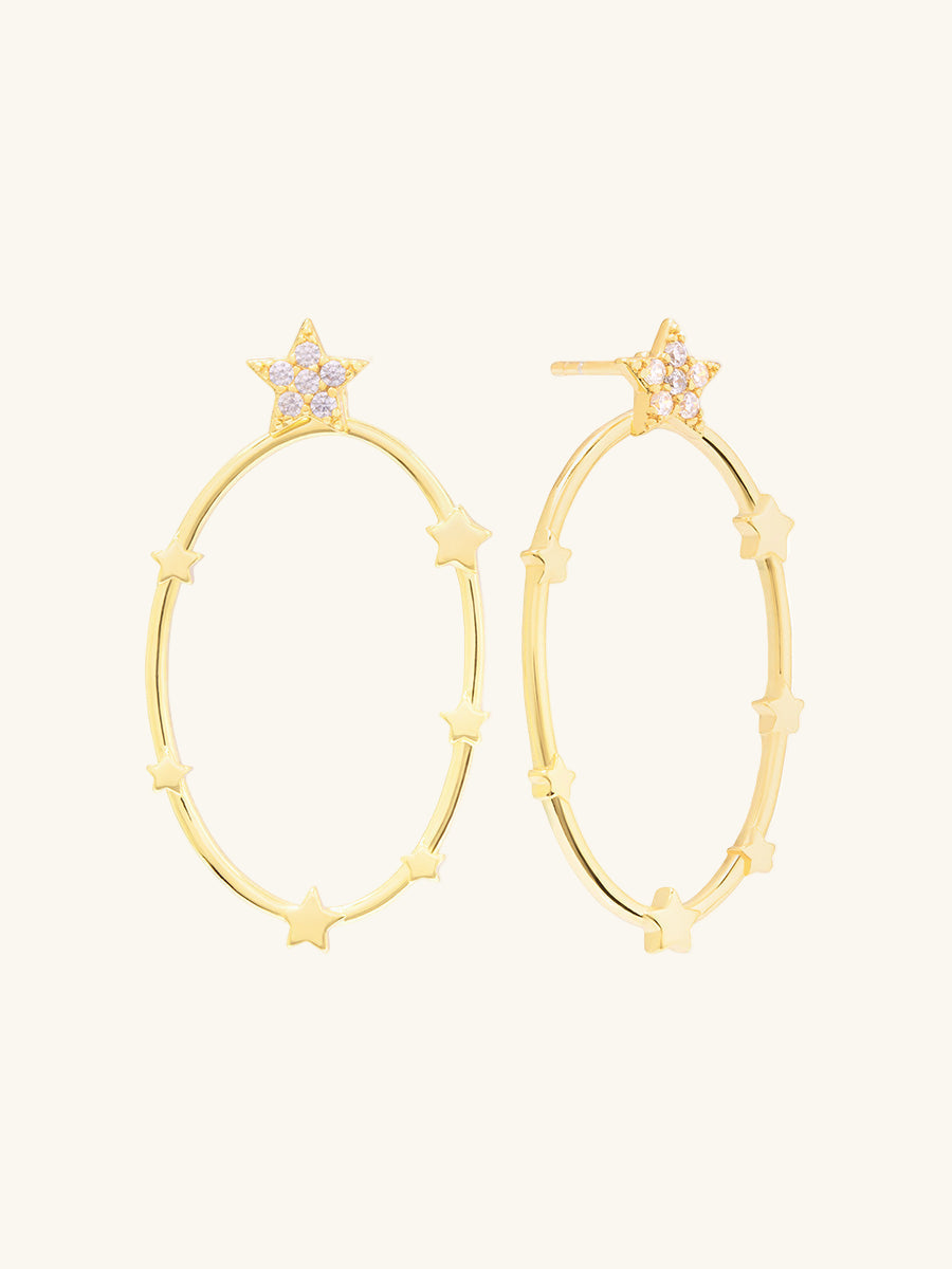 Astral Gold Hoop Earrings