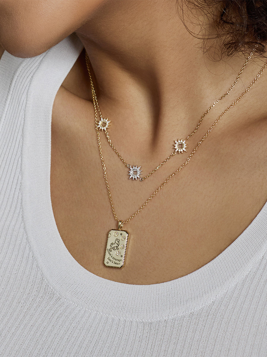 Sunlit Trio Gold Necklace