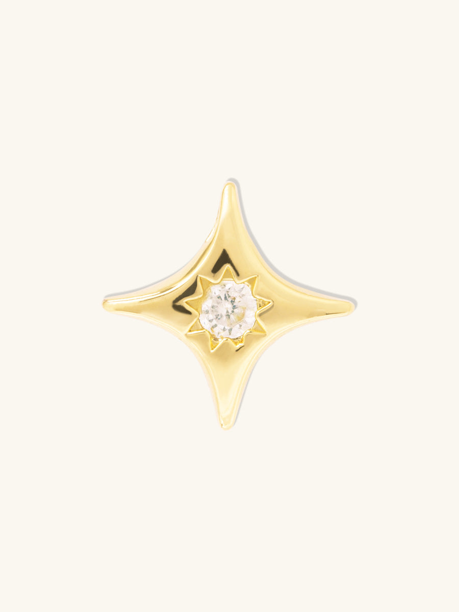 Petite Birthstone Star Bubble Gold Charm