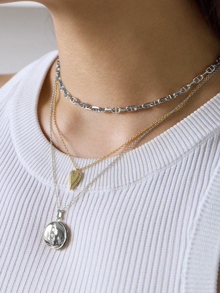 Starburst 925 Sterling Silver Locket Necklace