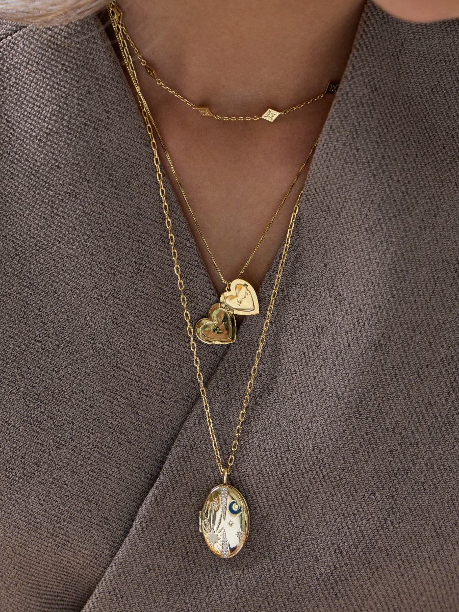 You Are Magic Gold Medallion Locket Necklace