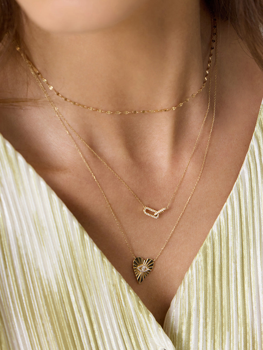 Petal 14K Solid Gold Chain Necklace