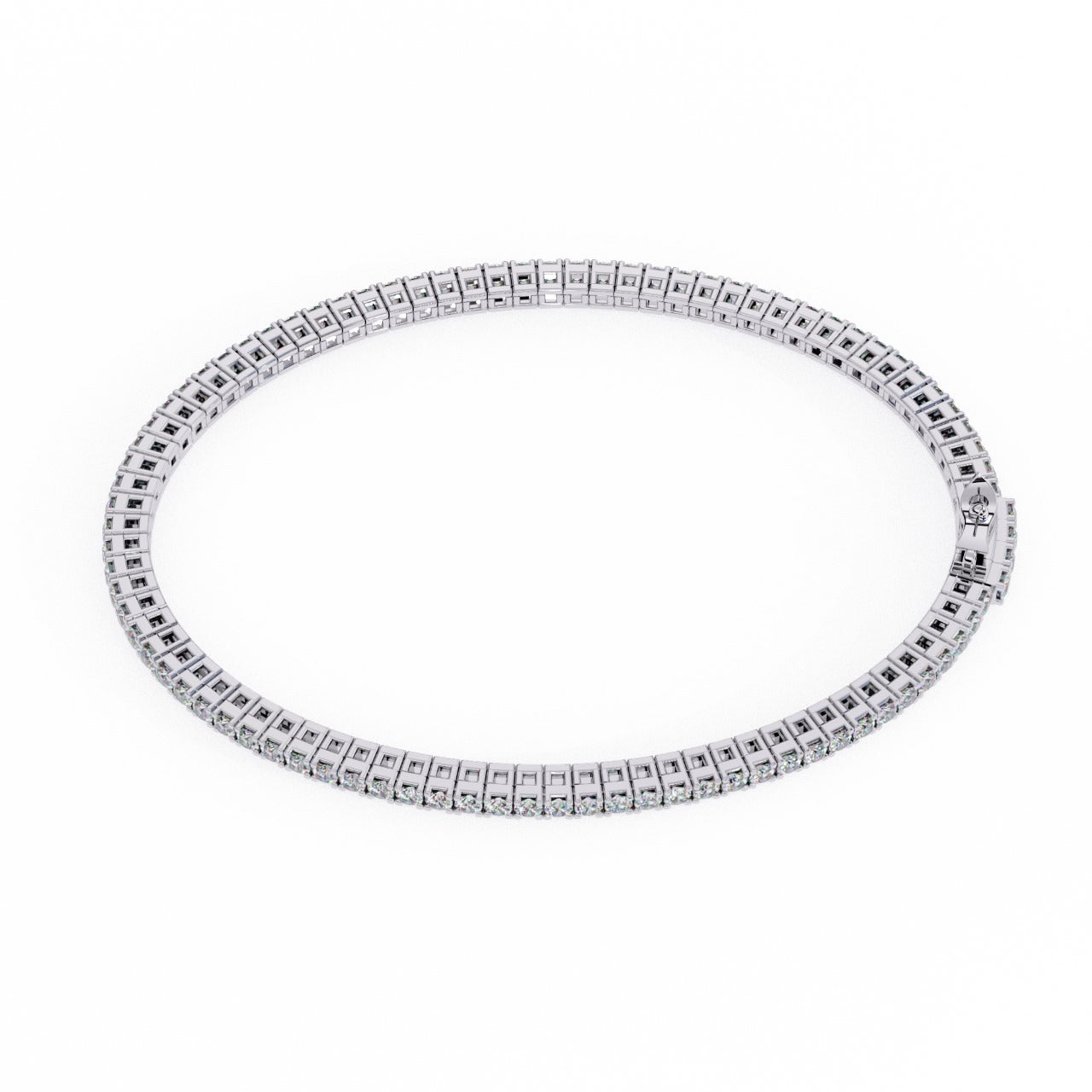 Round-Cut Lab-grown Diamond Bracelet in 10K White Gold