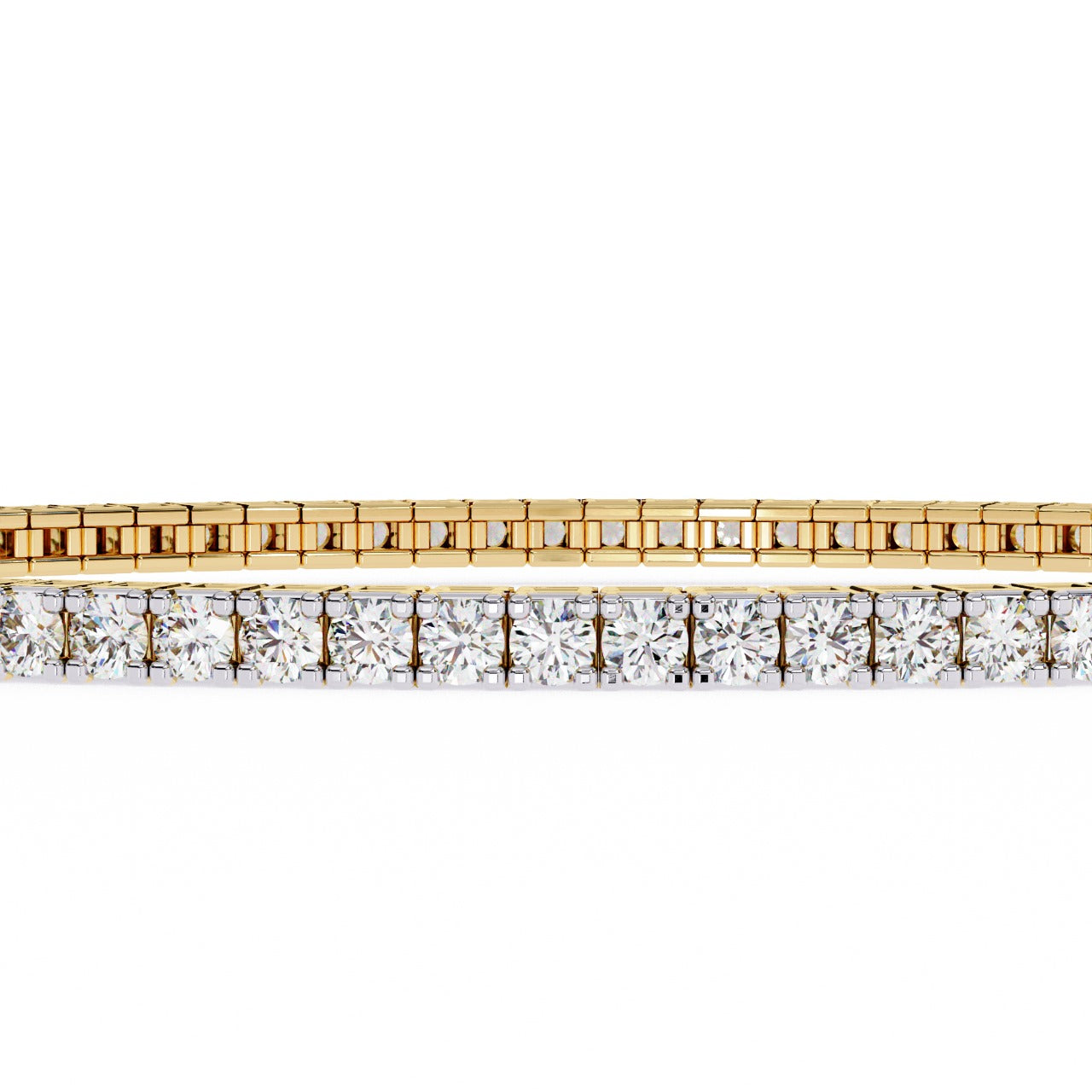 Round-Cut Lab-grown Diamond Bracelet in 10K White Gold