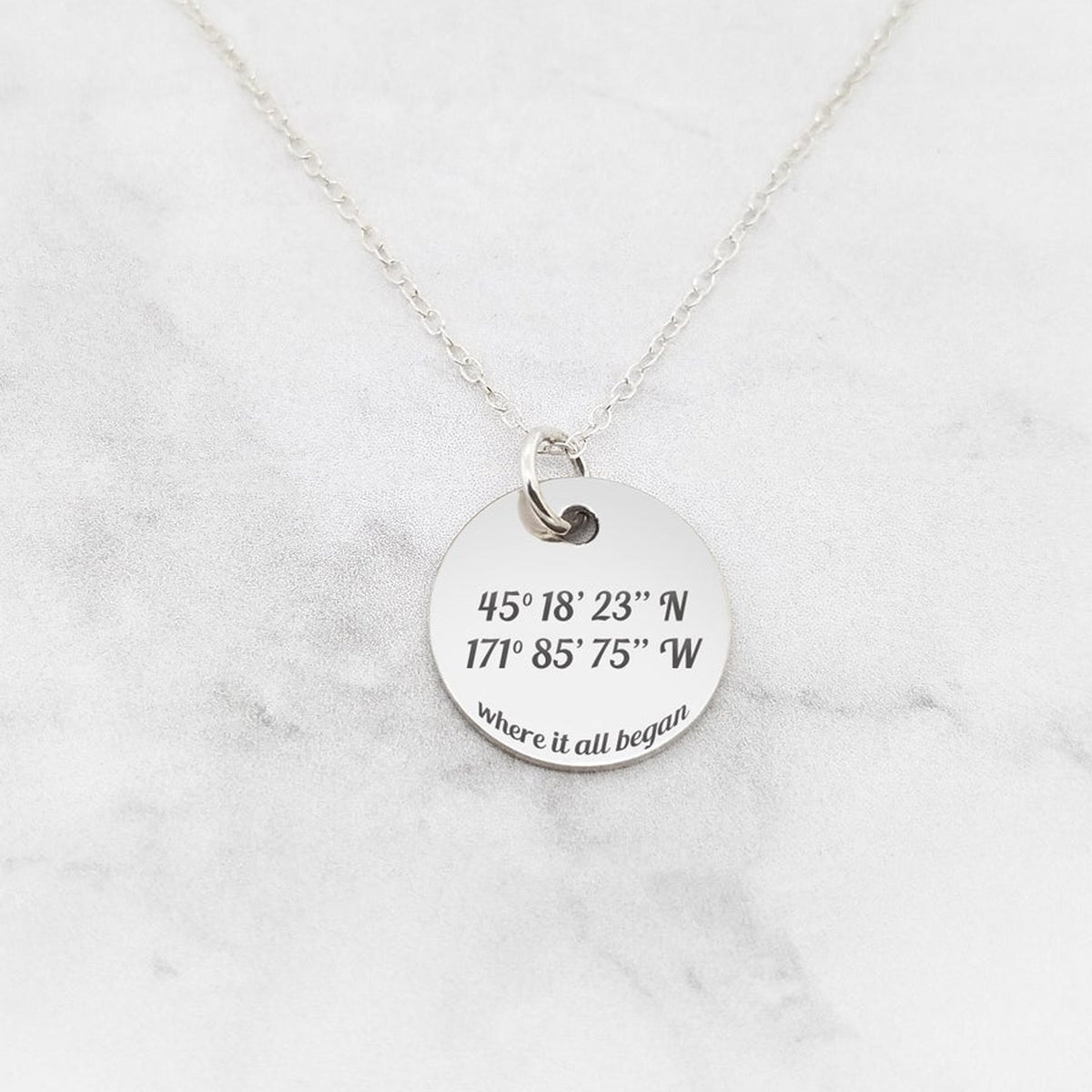 Where It All Began Necklace - Anniversary Coordinates Necklace