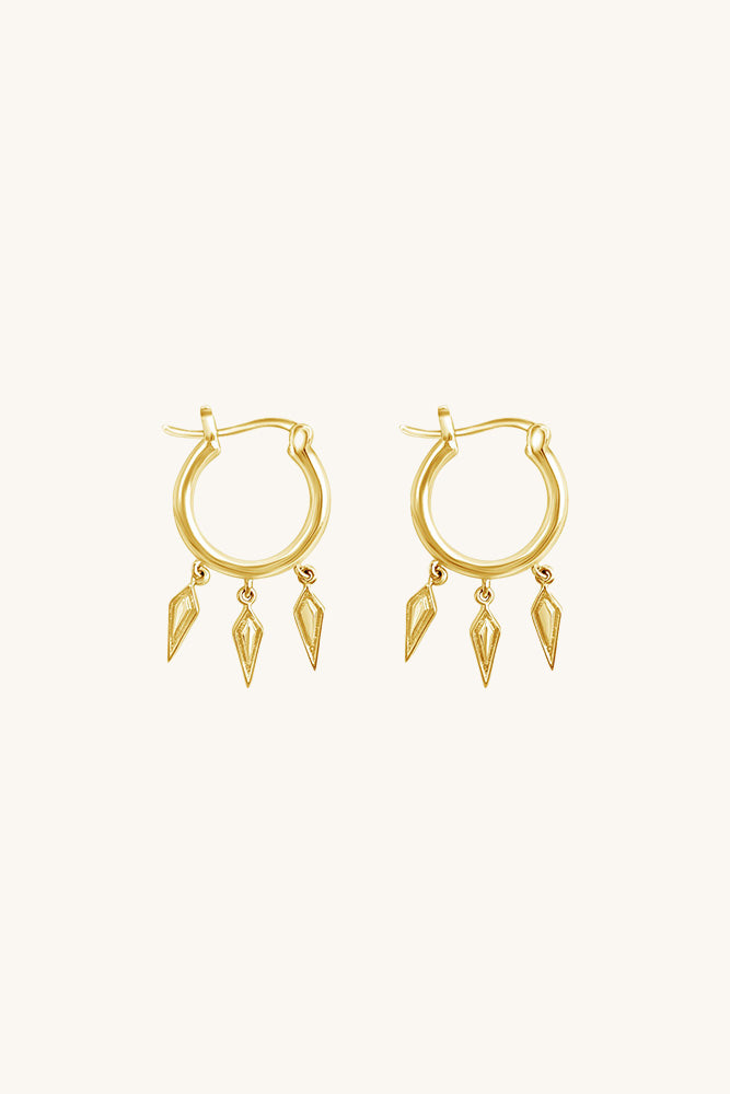 Wildfire Hoop Earrings - Gold
