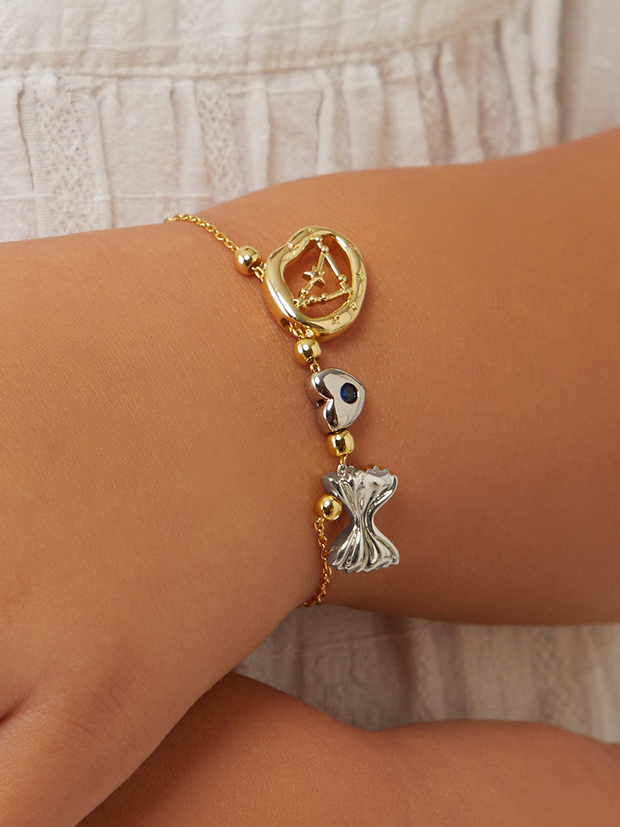 Bow Tie Pasta Silver Charm