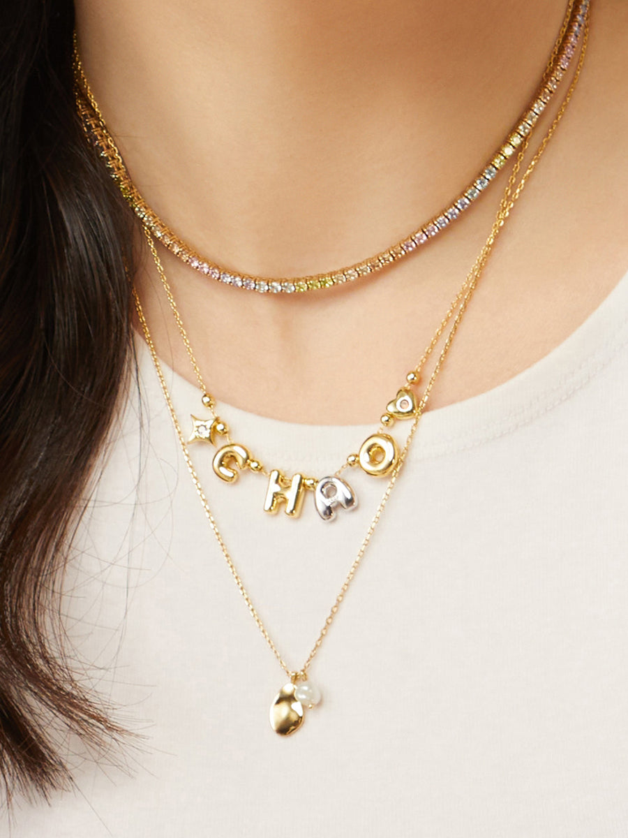 Gold Sliding Classic Chain Necklace