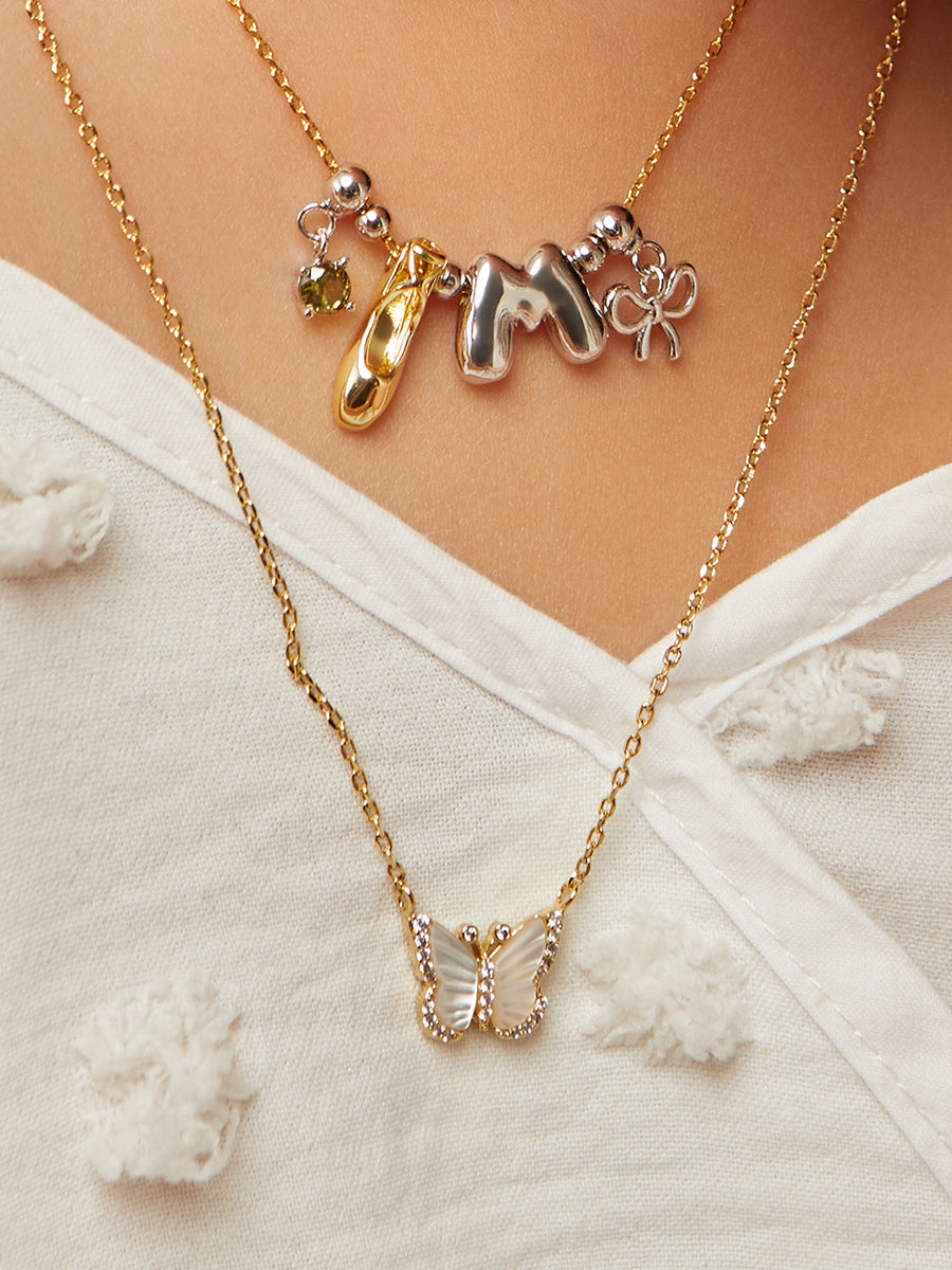 Bow Silver Drop Charm