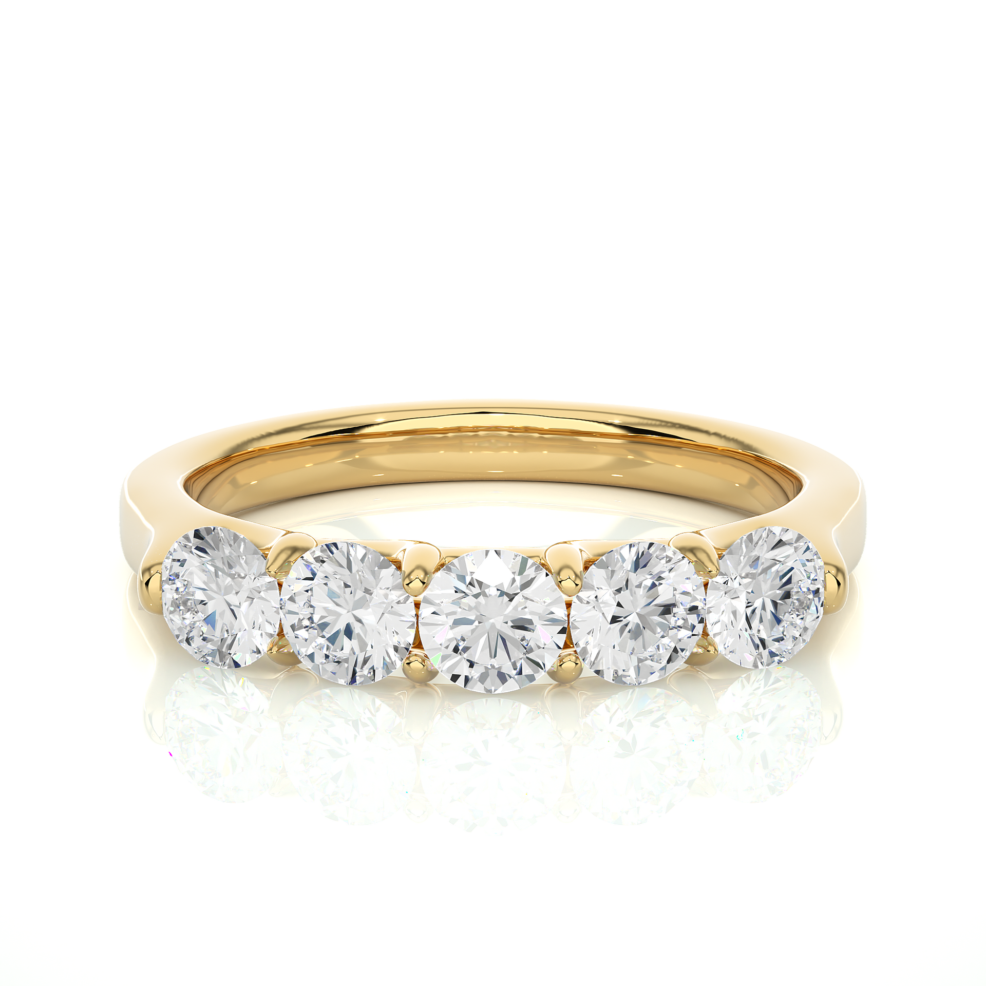 Round-Cut Lab-grown Diamond Eternity Ring in 10K White Gold