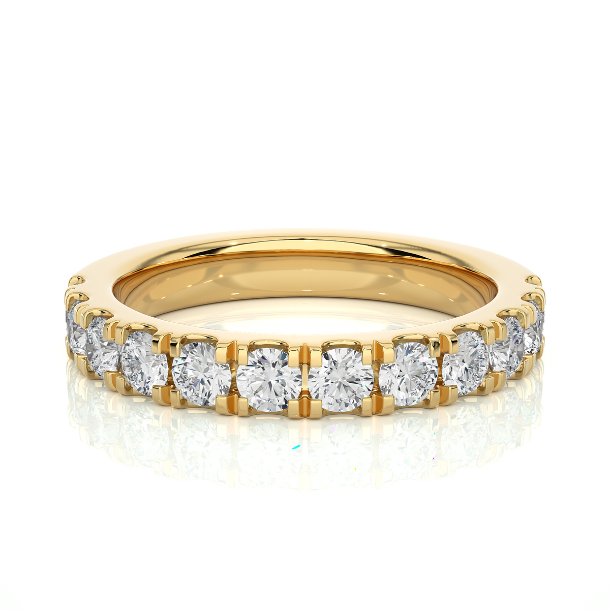 Round-Cut Lab-grown Diamond Band in 18K White Gold