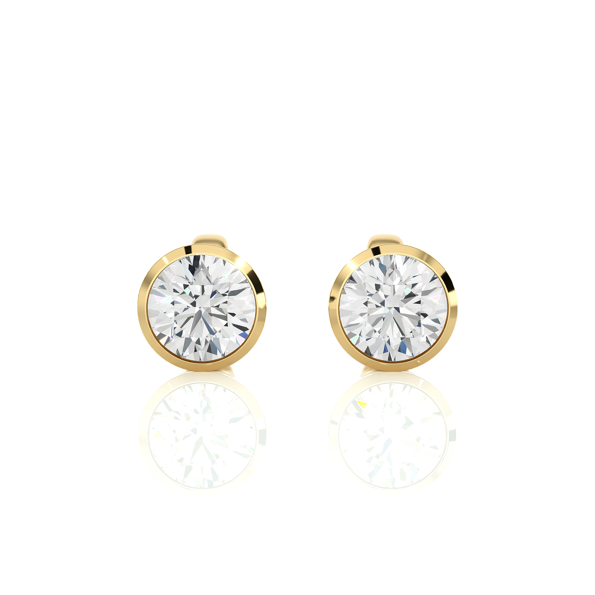 Round-Cut Lab-grown Diamond Stud Studs in 10K White Gold
