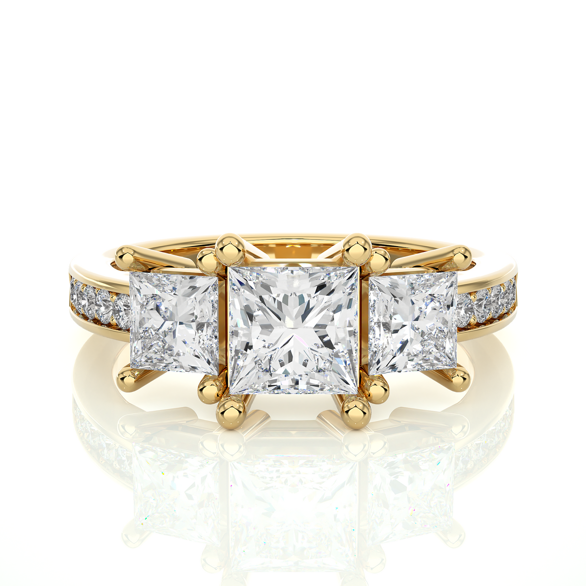 Lab-grown Diamond Solitaire Ring in 10K White Gold