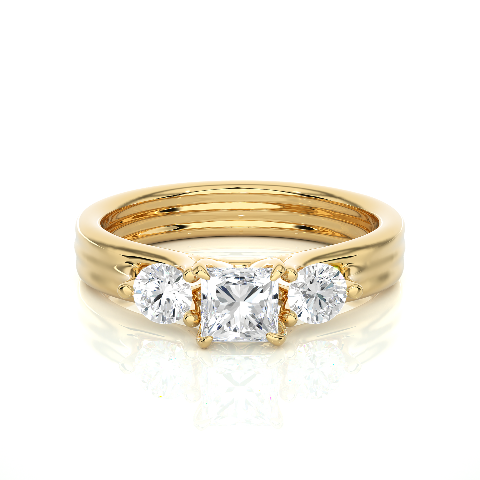 Princess-Cut Lab-grown Diamond Ring in 10K White Gold