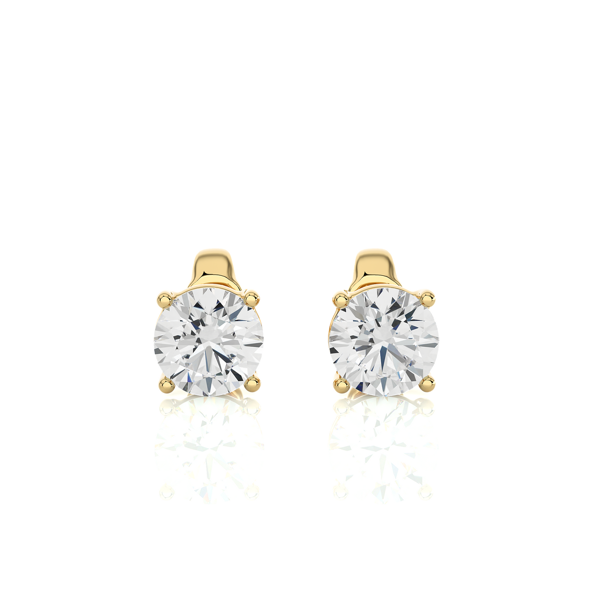 Round-Cut Lab-grown Diamond Studs in 14K White Gold