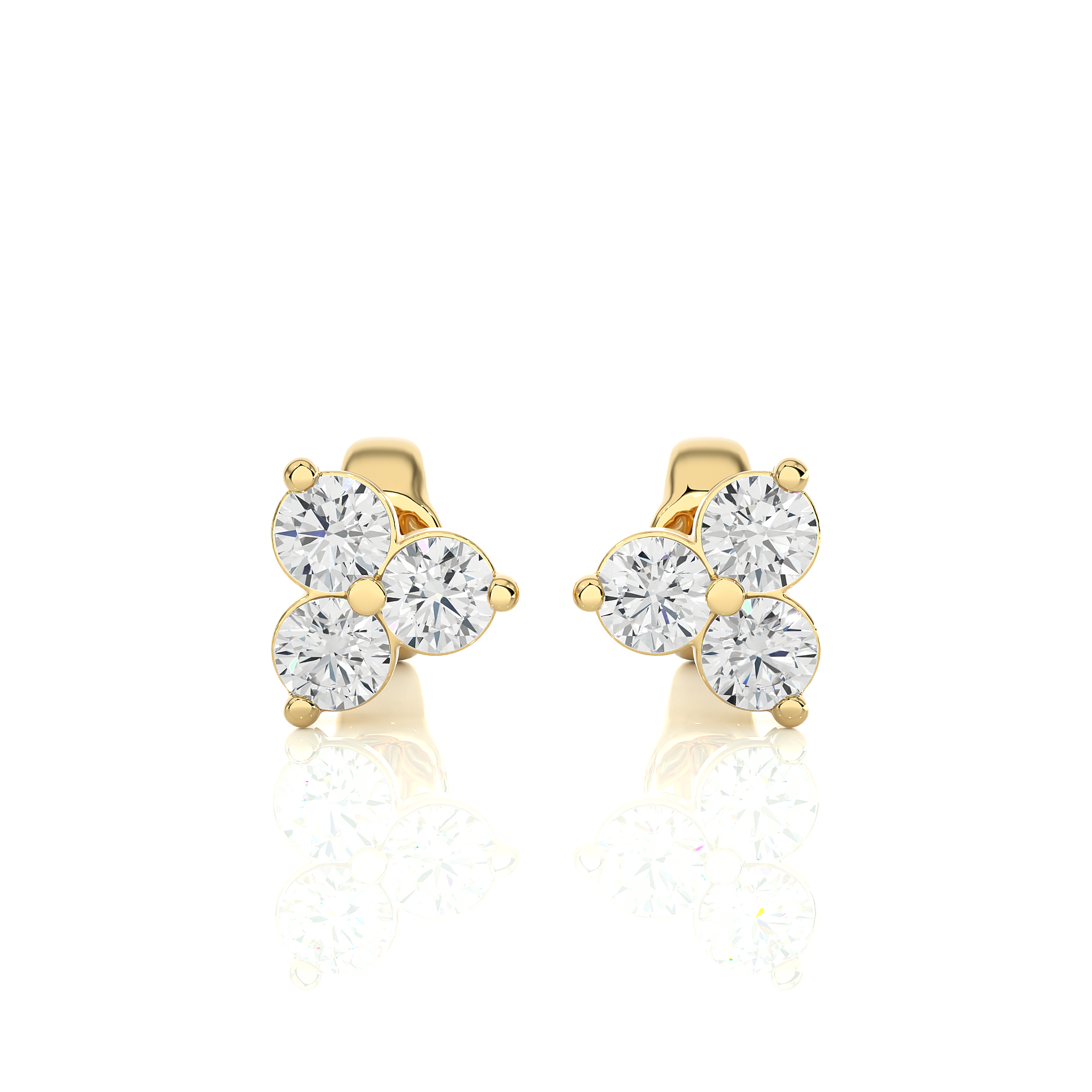 Lab-grown Diamond Earrings in 10K White Gold