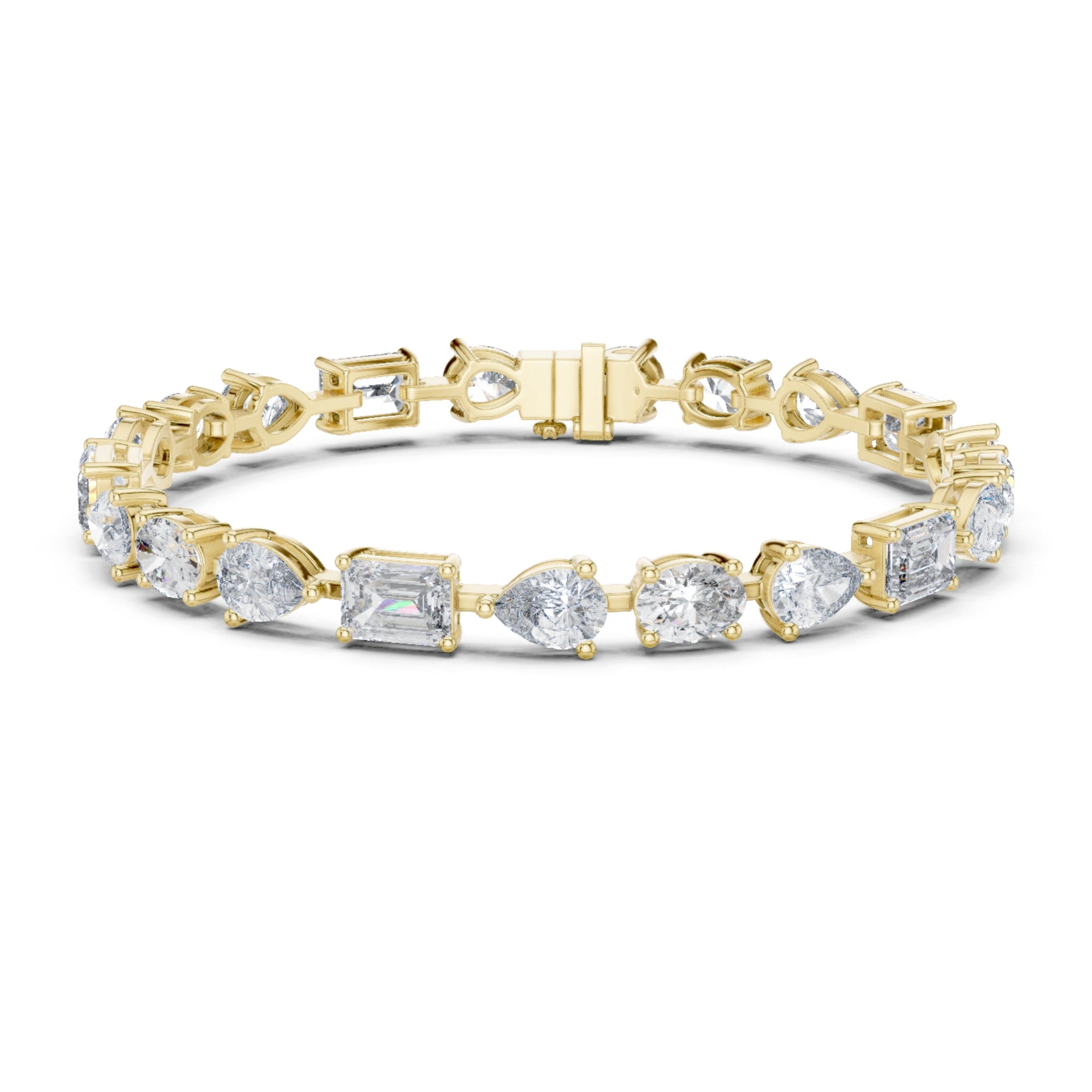 17.08Ct Round-Cut Lab-grown Diamond Tennis Bracelet in 10K White Gold