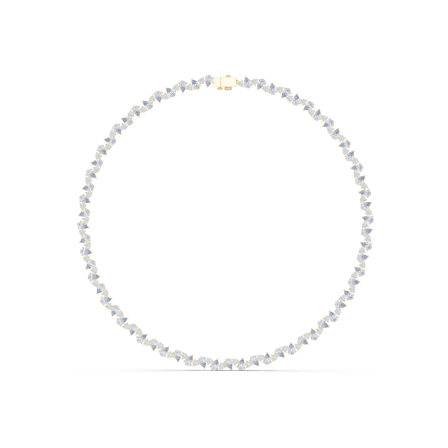 Round-Cut Lab-grown Diamond Vintage Necklace in 10K White Gold