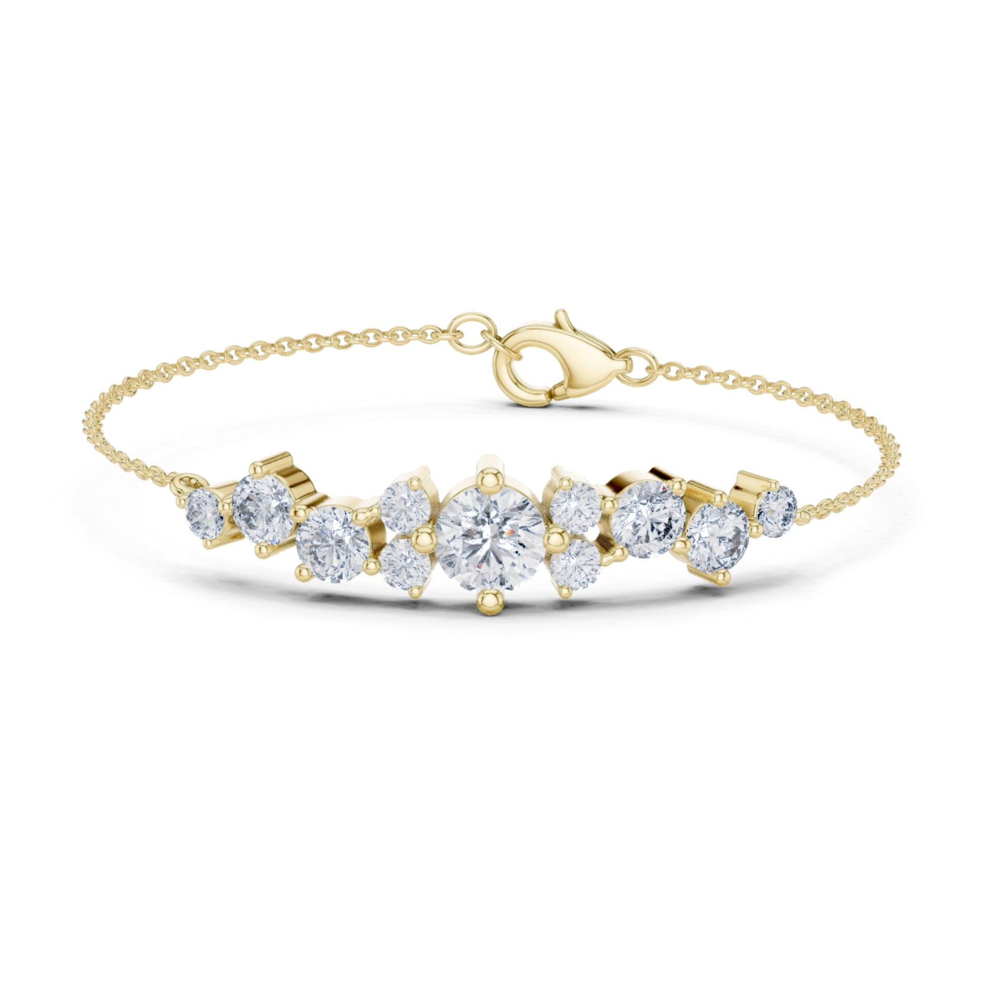 1.80Ct Round-Cut Lab-grown Diamond Tennis Bracelet in 10K Rose Gold