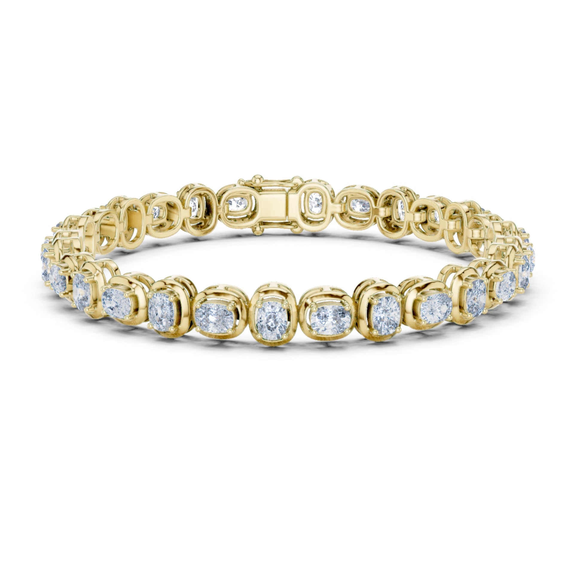 6.00Ct Round-Cut Lab-grown Diamond Tennis Bracelet in 10K White Gold