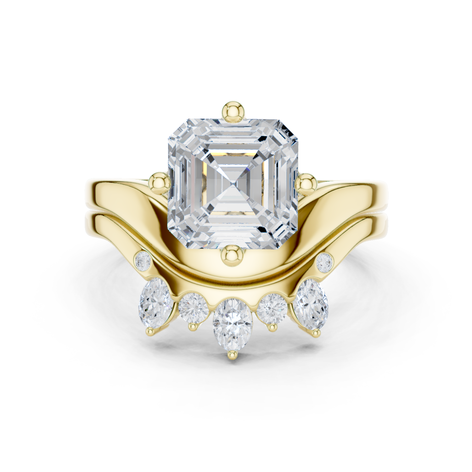 2.80Ct Emerald-Cut Lab-grown Diamond Ring in 10K Rose Gold