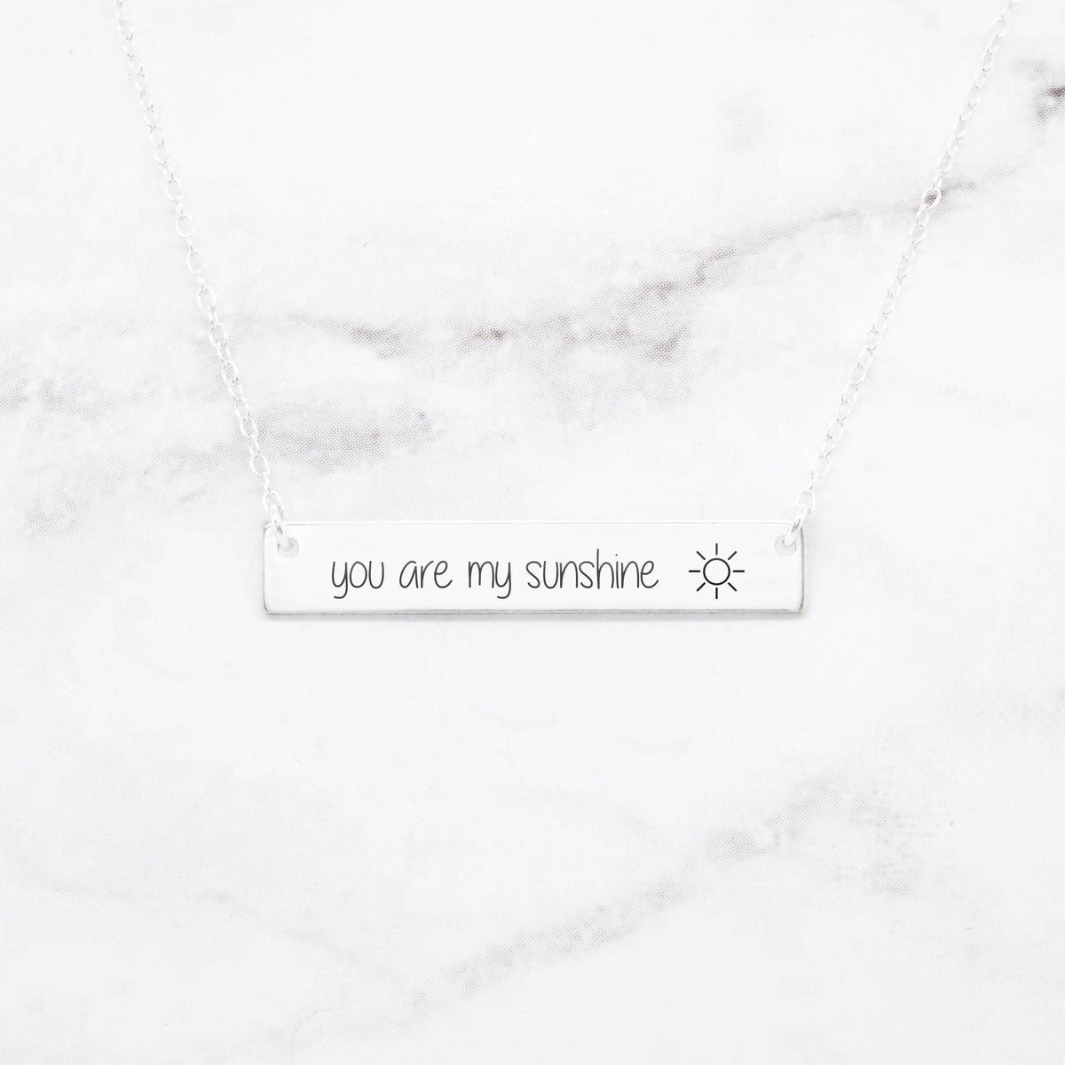 You Are My Sunshine Necklace - Gold Bar Necklace