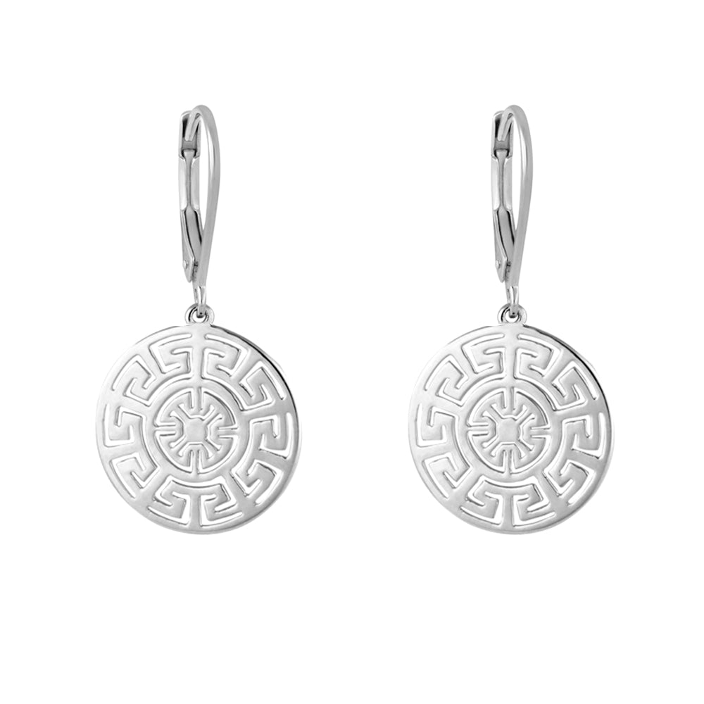 Silver Aztec Earrings