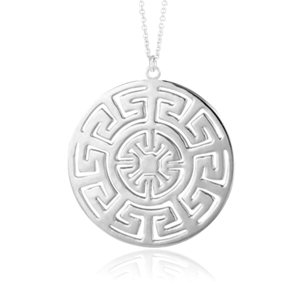 Silver Aztec Pendant
