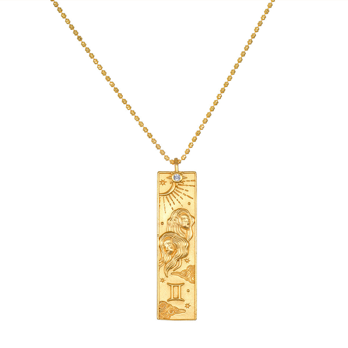 Story Of Gemini Zodiac Necklace