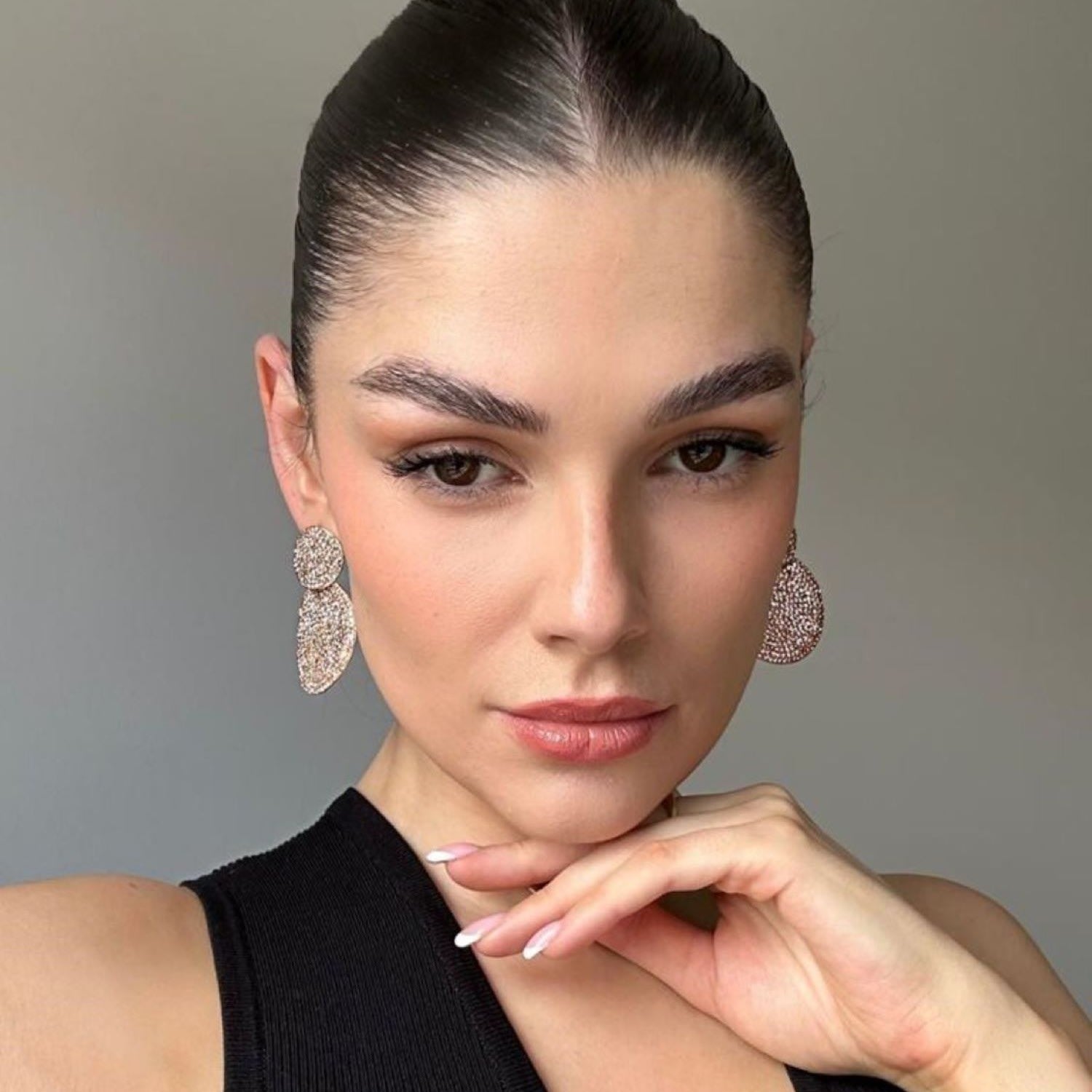 A/B Crystal Double Drop Earrings