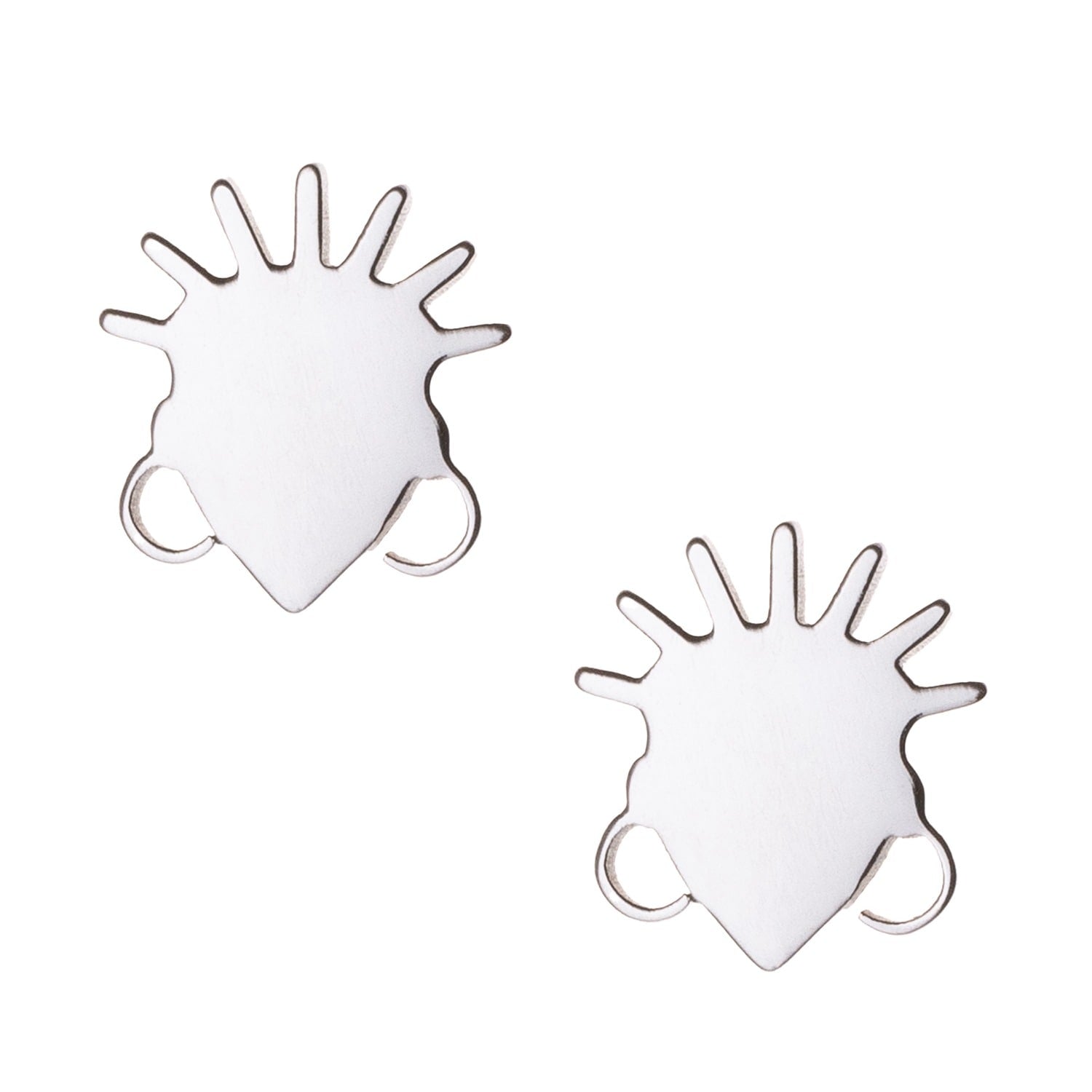 Àjọyọ̀ Adéọlá Studs – Silver-Plated Stainless Steel Mask Outline Earrings