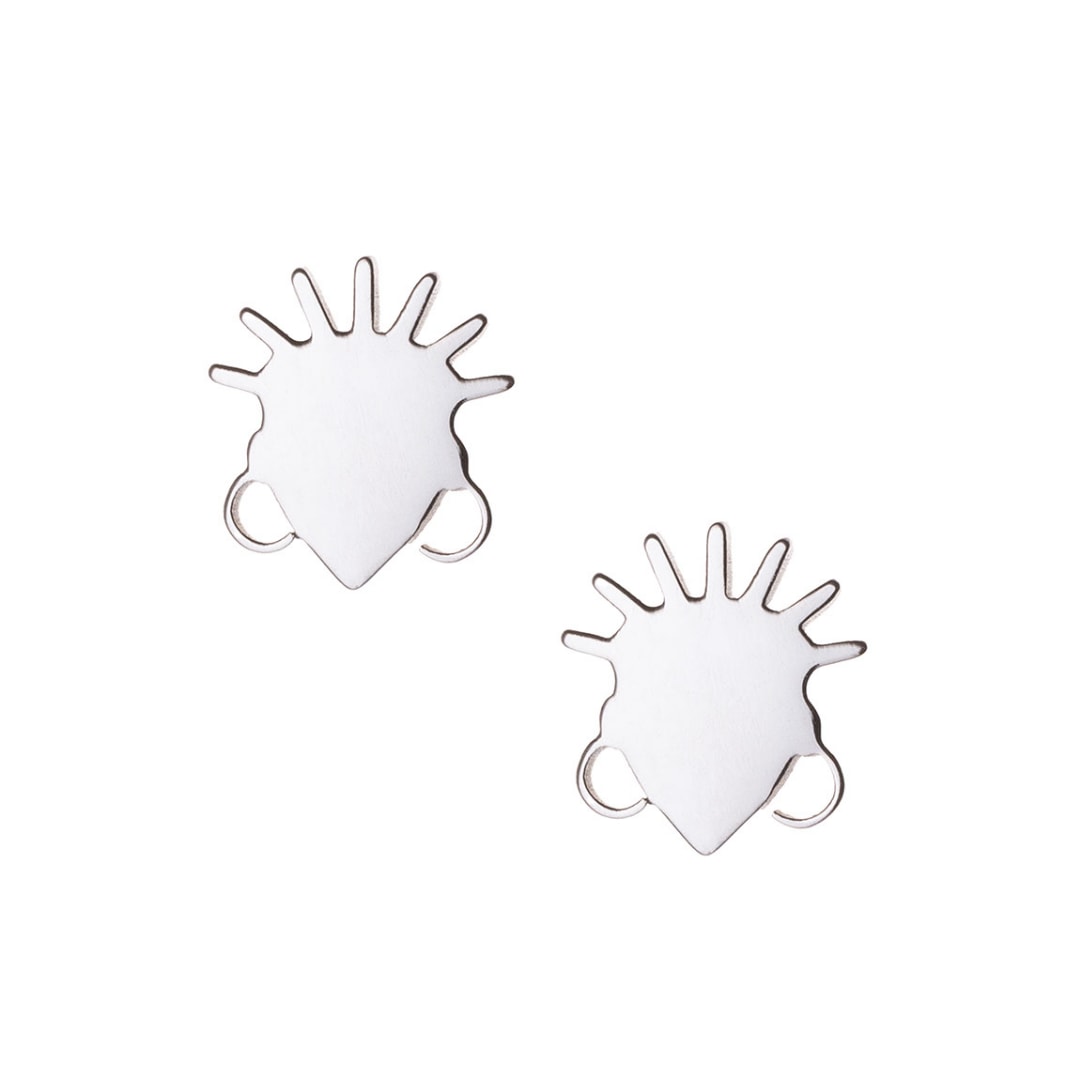 Àjọyọ̀ Adéọlá Studs – Gold-Plated Stainless Steel Mask Outline Earrings