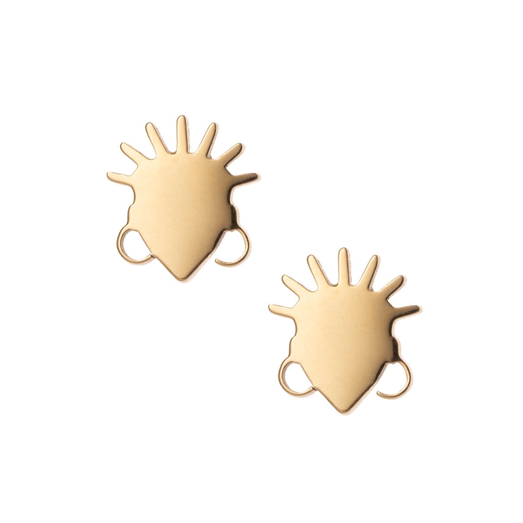 Àjọyọ̀ Adéọlá Studs – Gold-Plated Stainless Steel Mask Outline Earrings