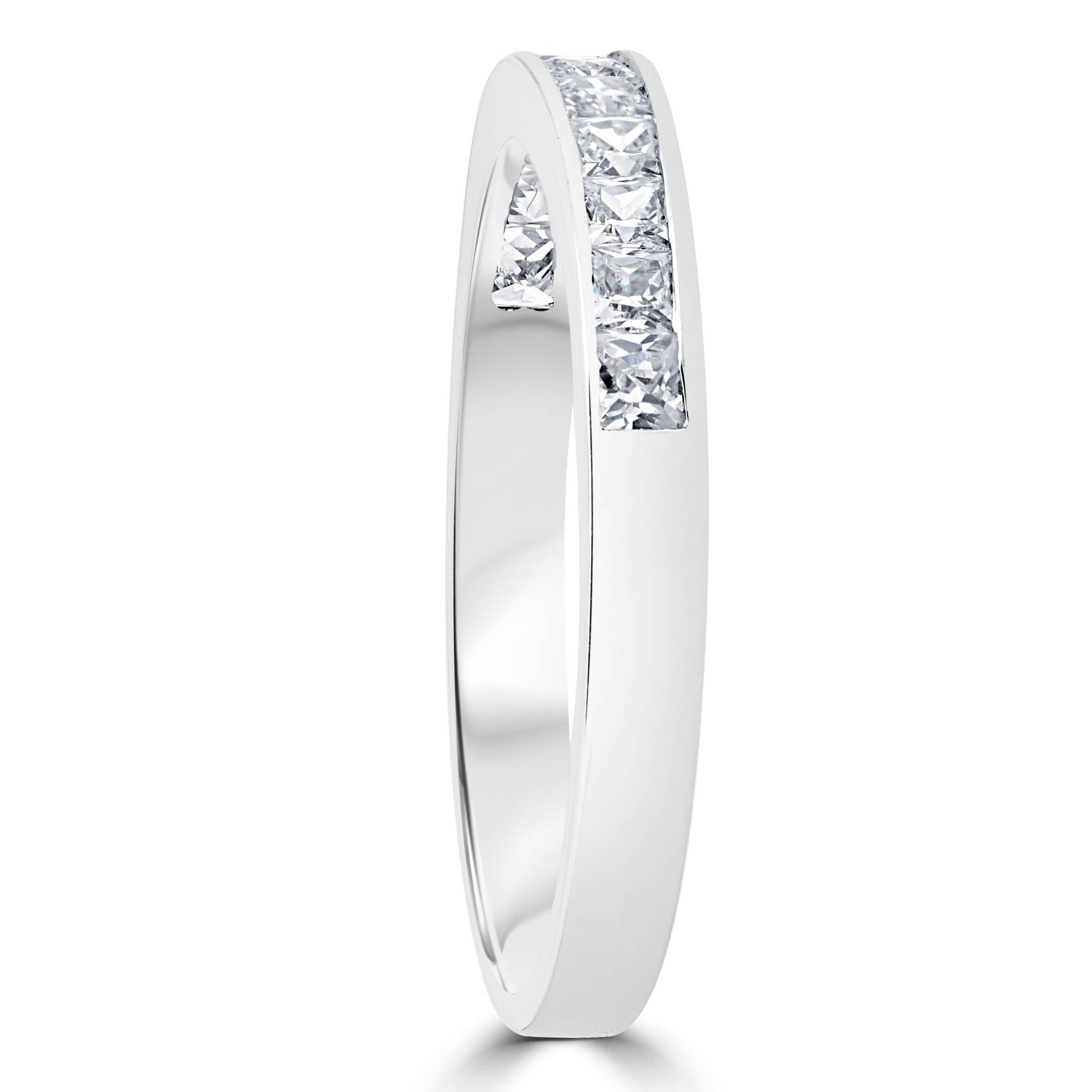 Princess Cut 1/2 ct Diamond Wedding Anniversary 14K Ring White Gold