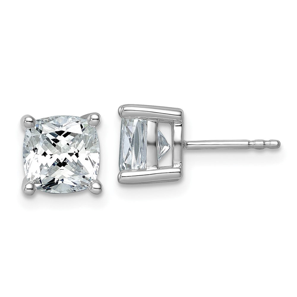 14k Gold 4ctw Cushion Lab Grown Diamond Stud Earrings VS Clarity G-H Color