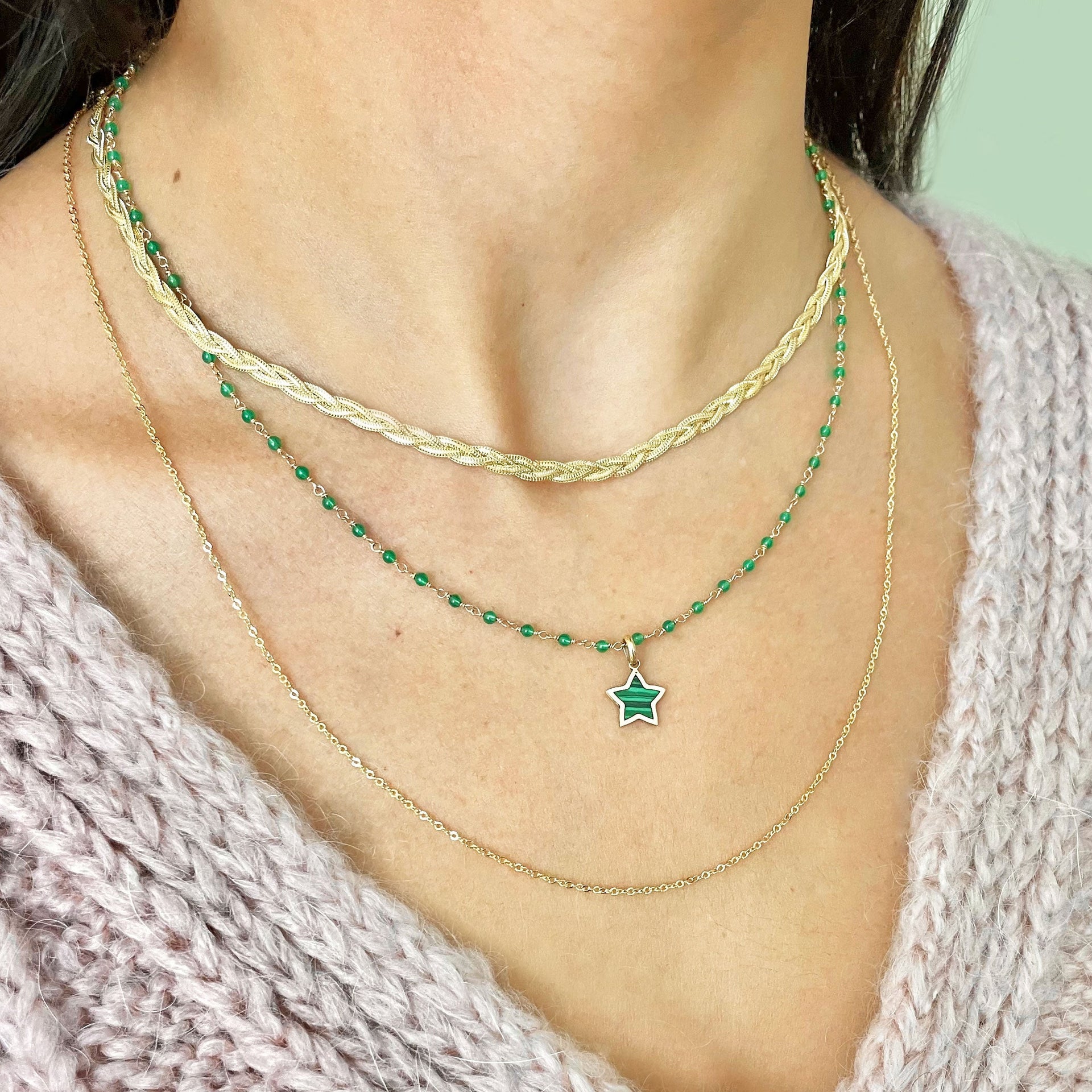 Malachite Star Charm