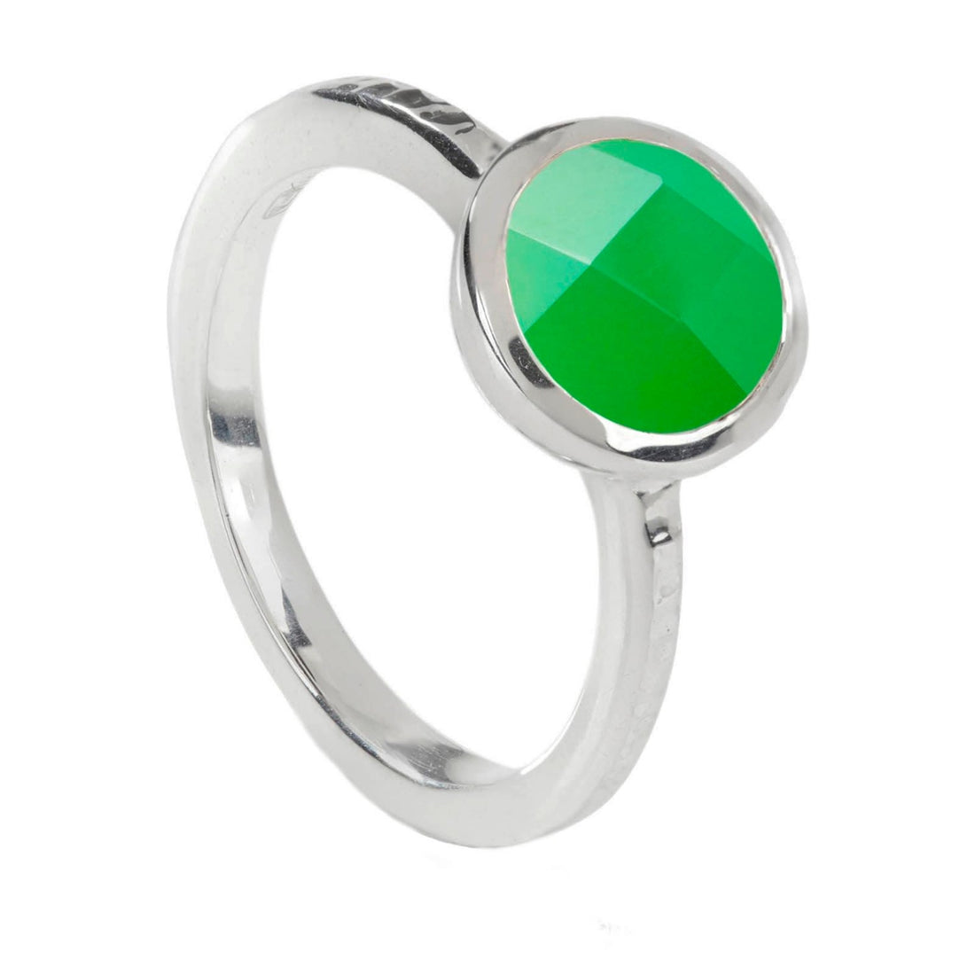 Sterling Silver Ring Chrysoprase Estella