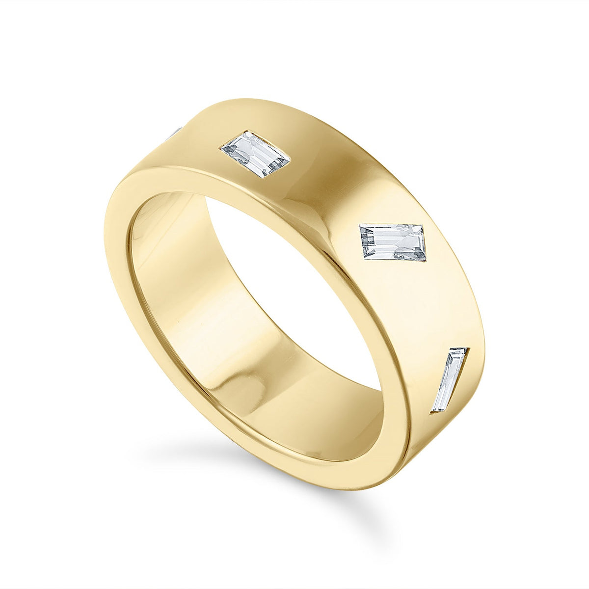 Essentials Diamond Cigar Band Ring