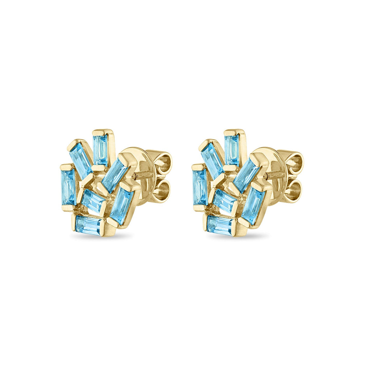 Medium Jubilation Studs: Blue Topaz