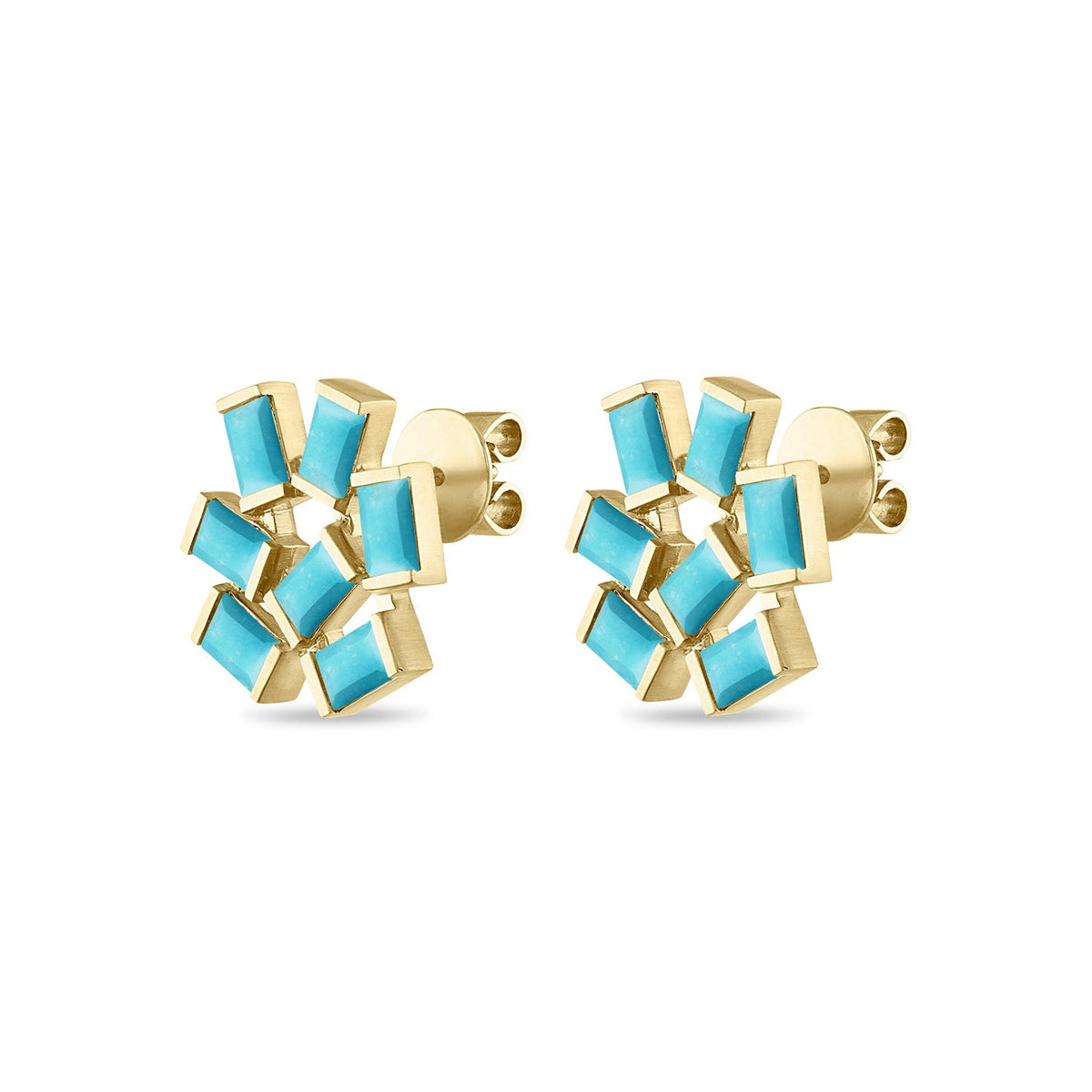 Large Jubilation Studs: Turquoise