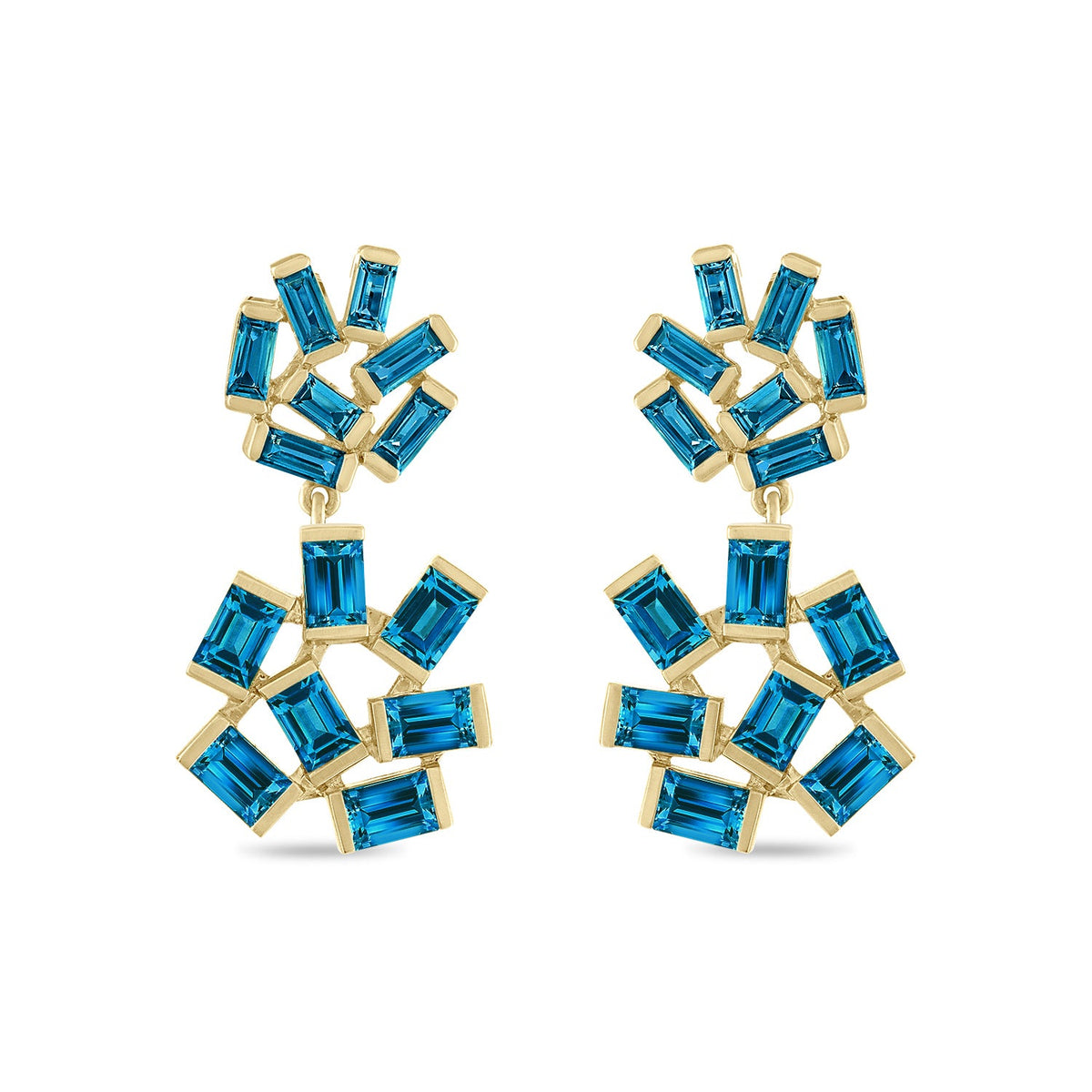 Double Jubilation Earrings: London Blue Topaz