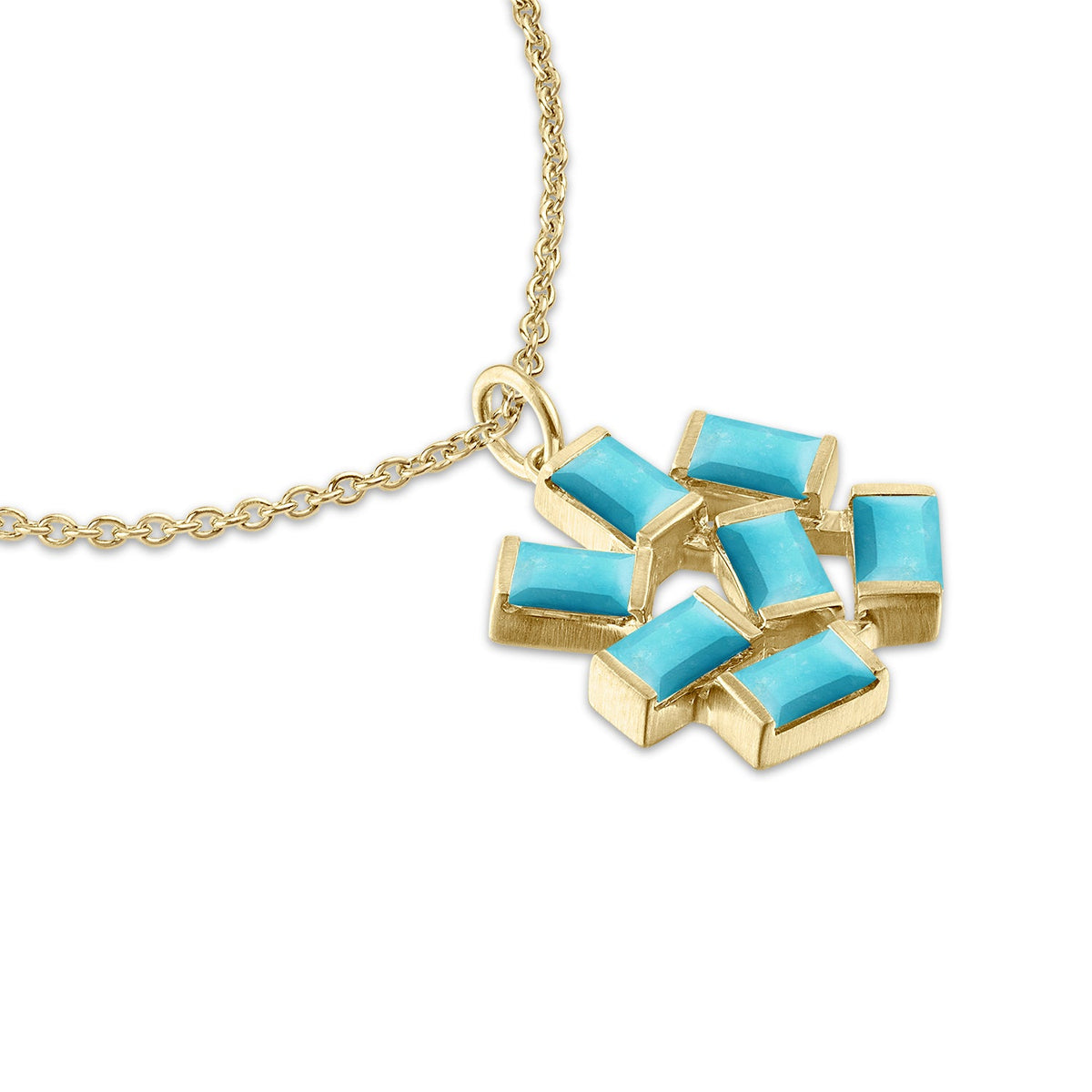 Large Jubilation Pendant Necklace: Turquoise