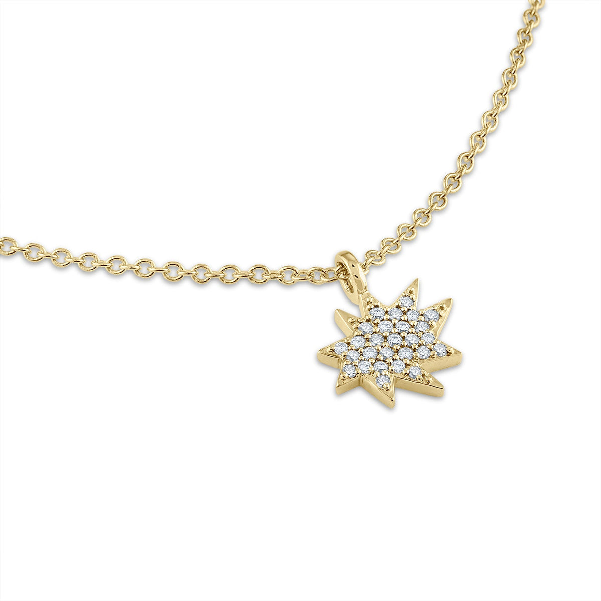 Gold Mini KAPOW! Necklace with Pavé Diamonds