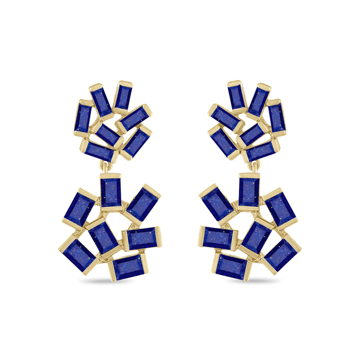 Double Jubilation Earrings: Lapis