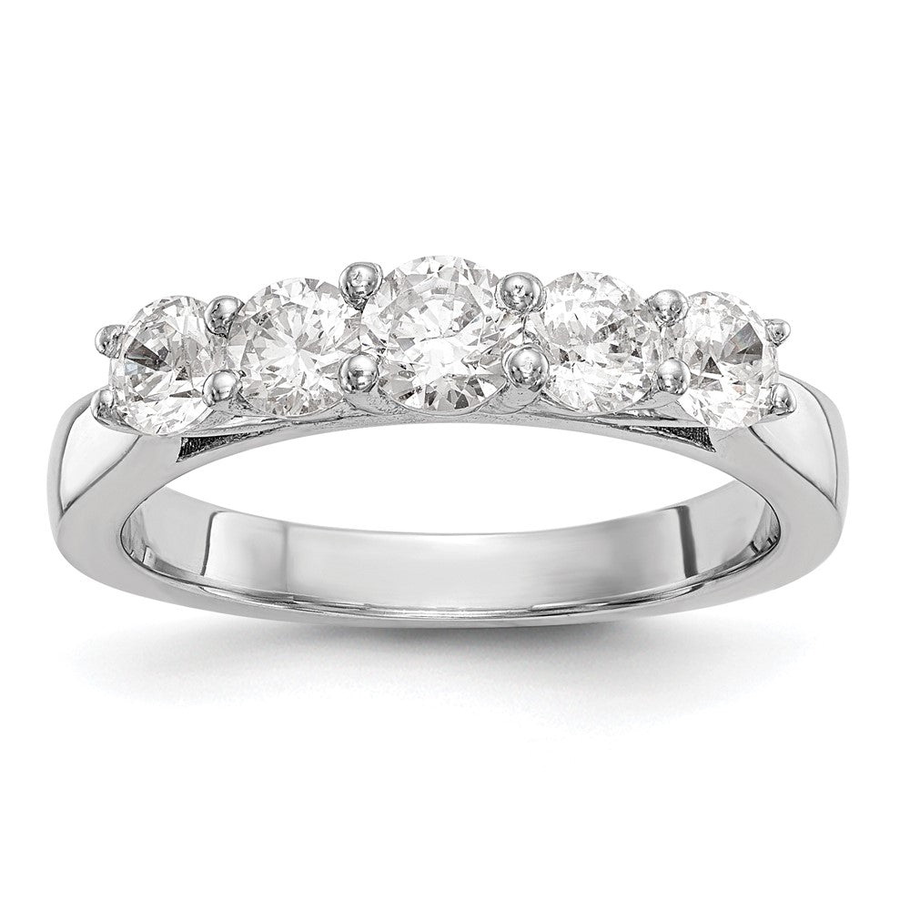 14k White Gold Lab Grown Diamond Wedding Band Ring 1ct Clarity- VS Color- D-E
