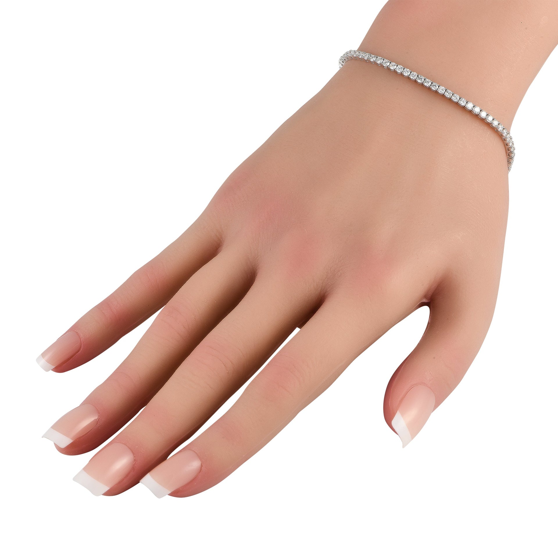 LB Exclusive 14K White Gold 4.00 ct Lab-Grown Diamond Tennis Bracelet MF03-121824