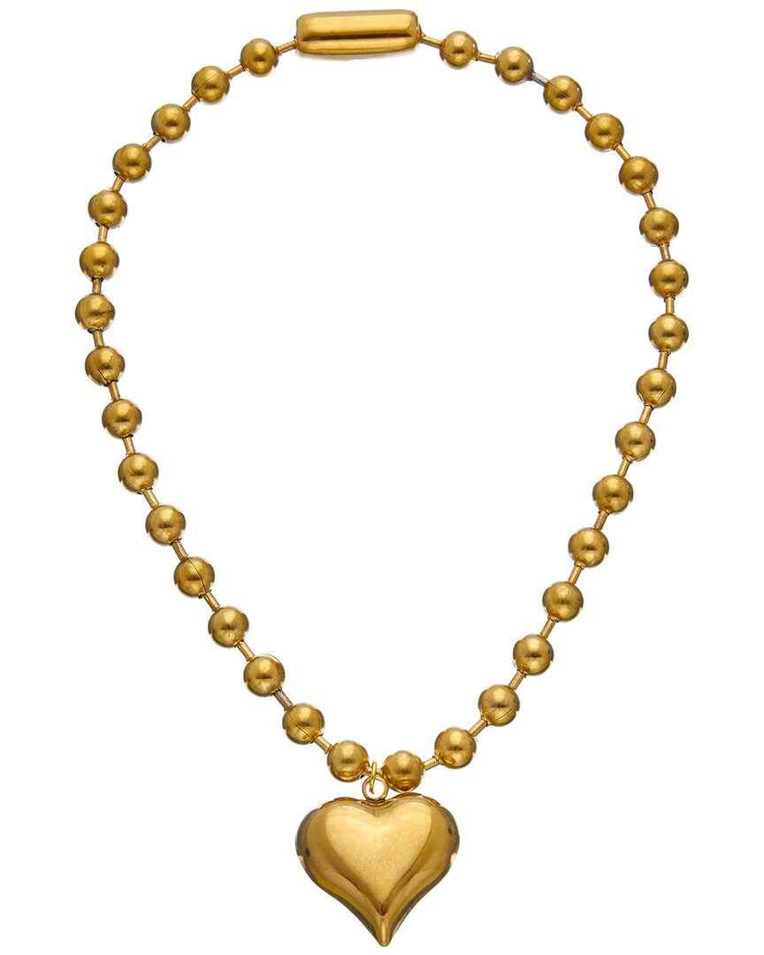 Dannijo Plated Puffy Heart Pendant Necklace