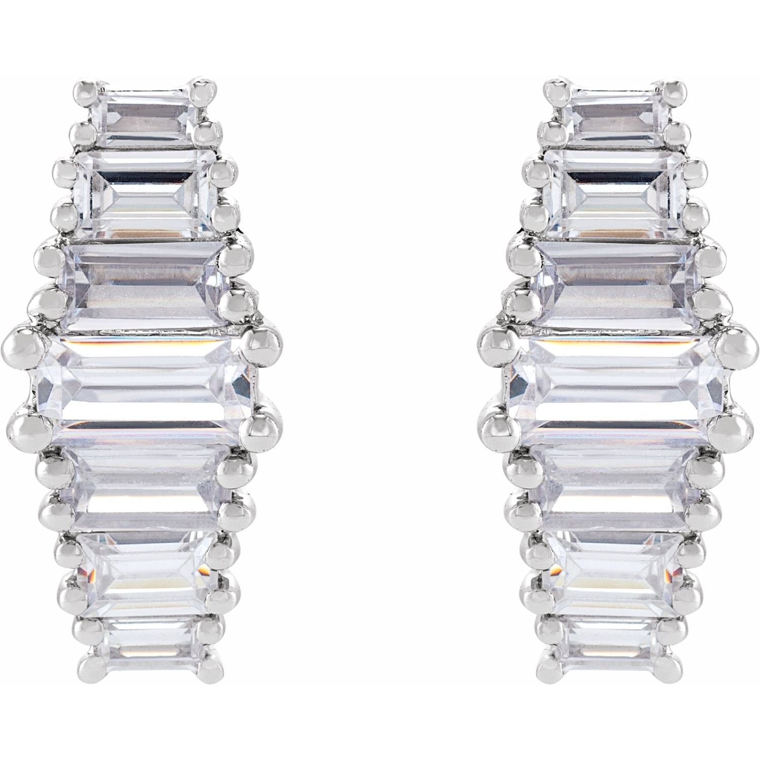 14K Gold 1 1/2ct Lab-grown Diamond Earrings Clarity SI Color G-H