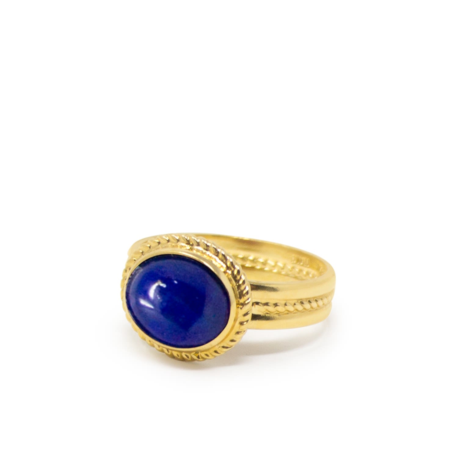 Fascetta Gold-Plated Lapis Ring