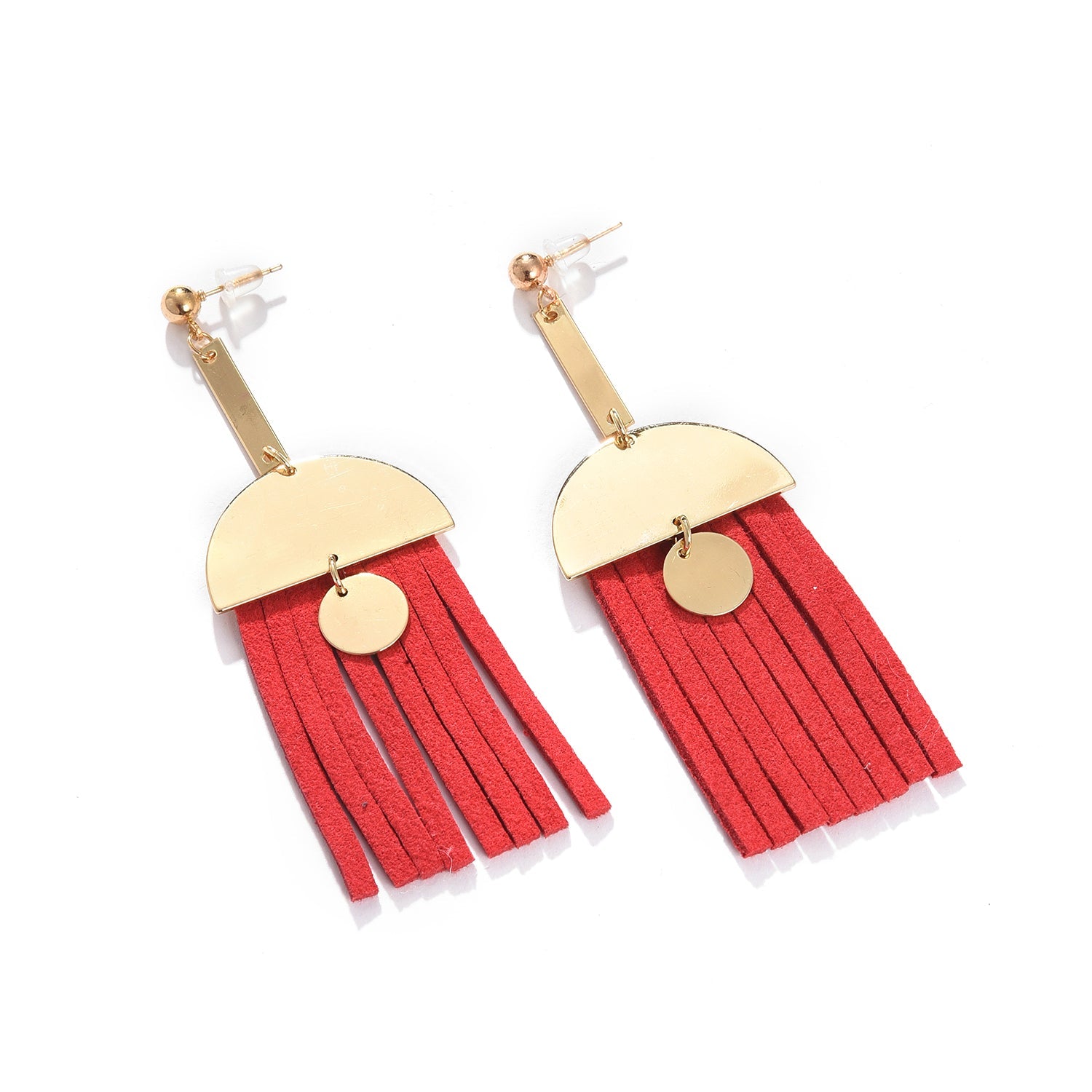 Red Color Gold Plated Designer Drop Earring For Women's